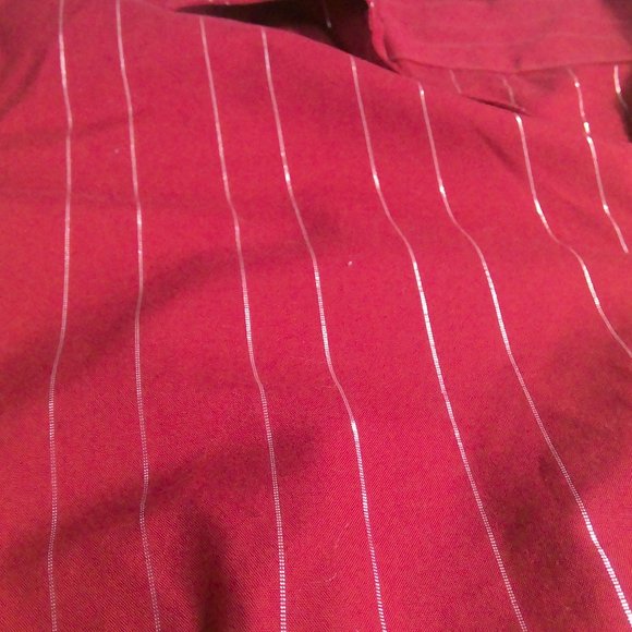 Eddie Bauer Red Striped Shirt Long Sleeve Button Up Women's XL - Picture 5 of 8